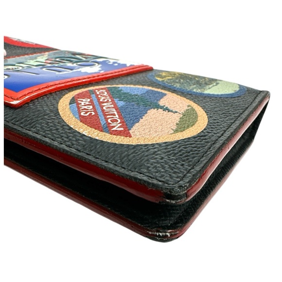 Louis Vuitton Multi Damier Graphite Brazza Alps Sticker Wallet Black Multicolor - Picture 13 of 16